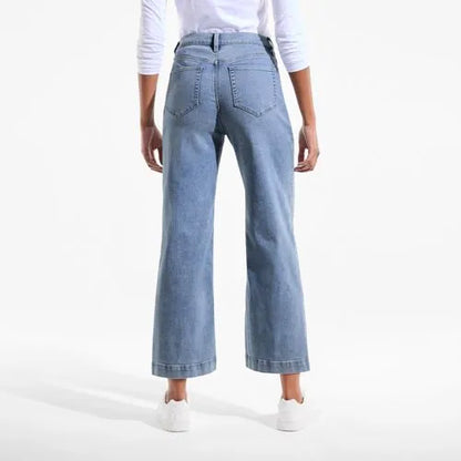 Women's Recover Denim High Rise Wide Leg Crop Jeans