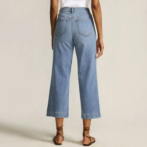 Women's Recover Denim High Rise Wide Leg Crop Jeans