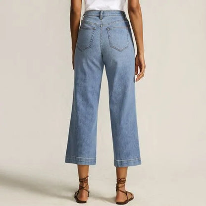 Women's Recover Denim High Rise Wide Leg Crop Jeans
