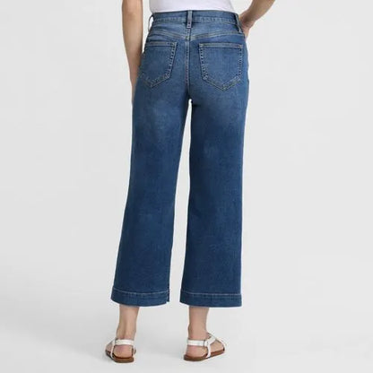 Women's Recover Denim High Rise Wide Leg Crop Jeans