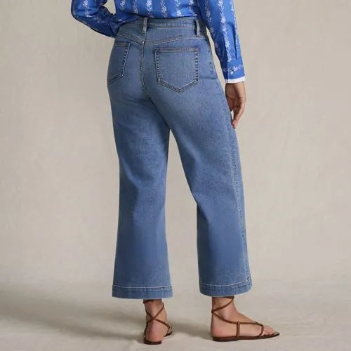 Women's Recover Denim High Rise Wide Leg Crop Jeans
