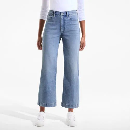 Women's Recover Denim High Rise Wide Leg Crop Jeans