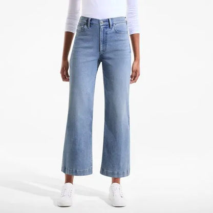 Women's Recover Denim High Rise Wide Leg Crop Jeans