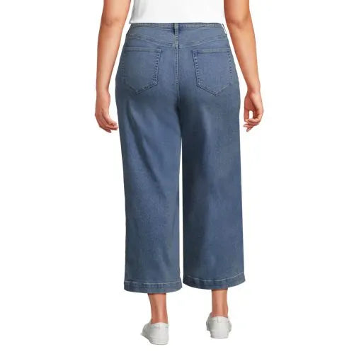 Women's Recover Denim High Rise Wide Leg Crop Jeans