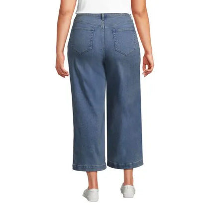 Women's Recover Denim High Rise Wide Leg Crop Jeans