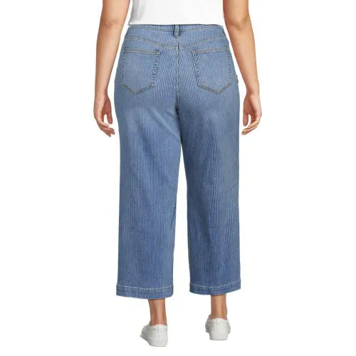 Women's Recover Denim High Rise Wide Leg Crop Jeans