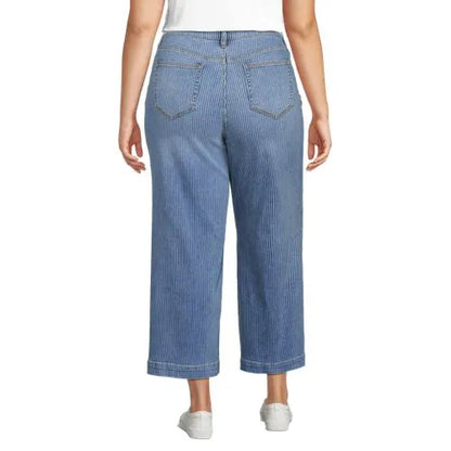 Women's Recover Denim High Rise Wide Leg Crop Jeans