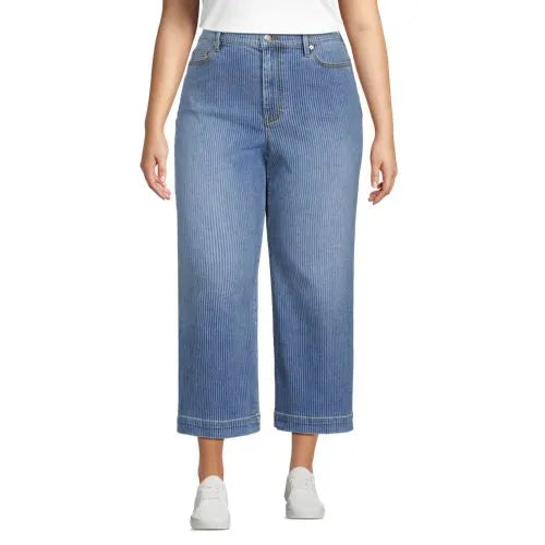 Women's Recover Denim High Rise Wide Leg Crop Jeans