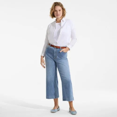 Women's Recover Denim High Rise Wide Leg Crop Jeans