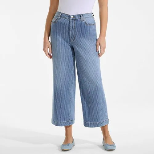 Women's Recover Denim High Rise Wide Leg Crop Jeans