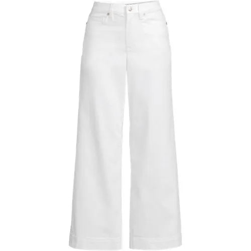 Women's Denim High Rise Wide Leg Crop Jeans