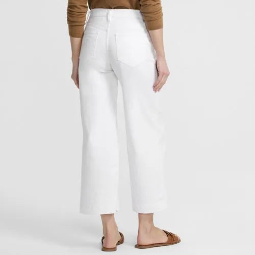 Women's Denim High Rise Wide Leg Crop Jeans