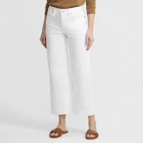 Women's Denim High Rise Wide Leg Crop Jeans