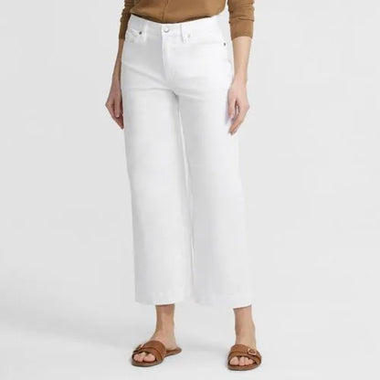 Women's Denim High Rise Wide Leg Crop Jeans