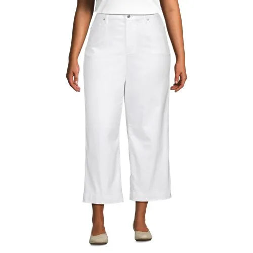 Women's Denim High Rise Wide Leg Crop Jeans