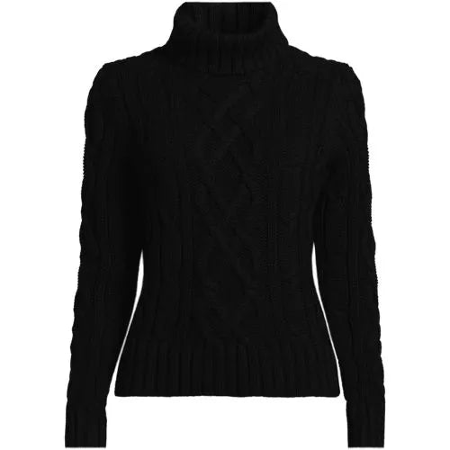 Women's Plus Size Drifter Cable Turtleneck Sweater