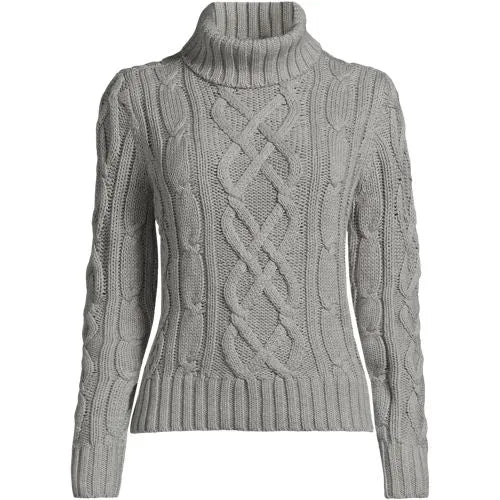 Women's Plus Size Drifter Cable Turtleneck Sweater