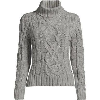 Women's Plus Size Drifter Cable Turtleneck Sweater
