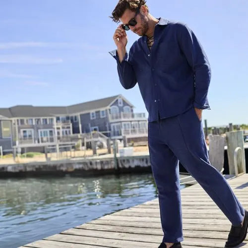 Men's Knit Pintuck Pants