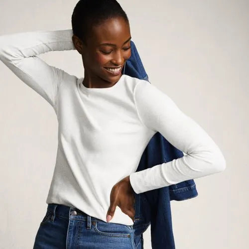 Women's Long Sleeve Micro Rib T-Shirt