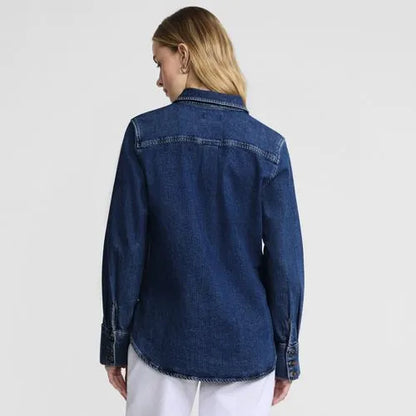 Women's Soft Denim Twill Button Front Shirt