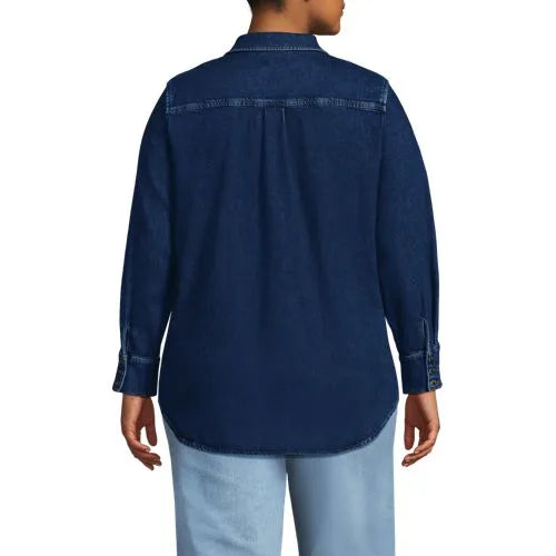 Women's Soft Denim Twill Button Front Shirt
