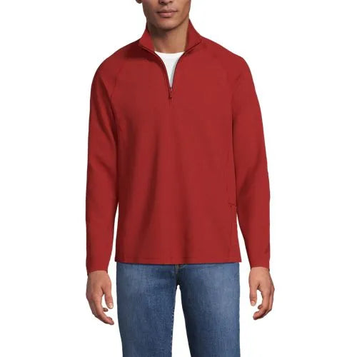 Men's Long Sleeve Waffle Quarter Zip
