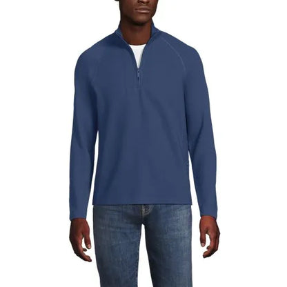 Men's Long Sleeve Waffle Quarter Zip