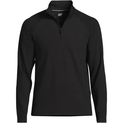 Men's Long Sleeve Waffle Quarter Zip