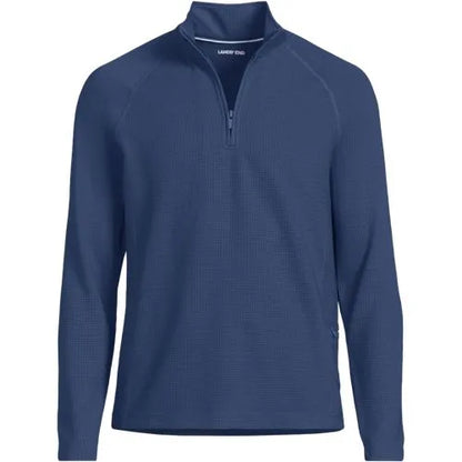 Men's Long Sleeve Waffle Quarter Zip