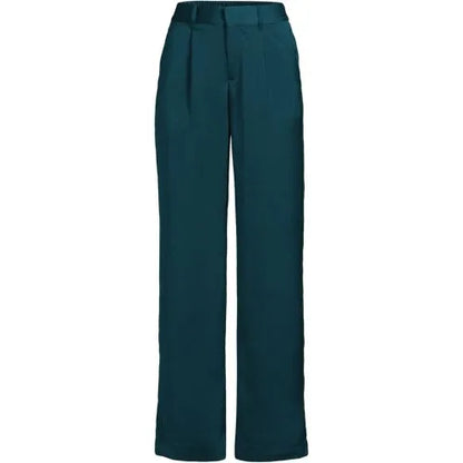 Women's Satin Elastic Back Wide Leg Pants