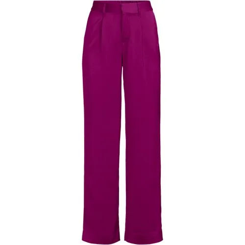 Women's Satin Elastic Back Wide Leg Pants