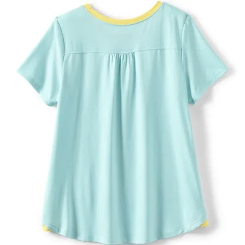 Girls Short Sleeve Active Curved Hem Tee