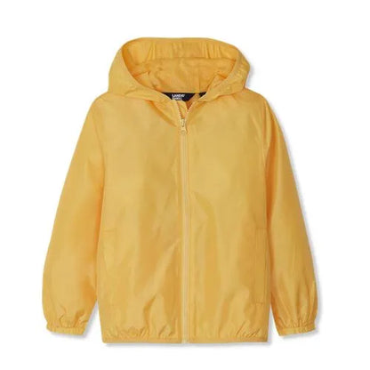 Kids Waterproof Hooded Packable Rain Jacket