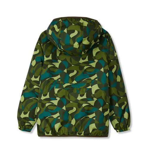 Kids Waterproof Hooded Packable Rain Jacket