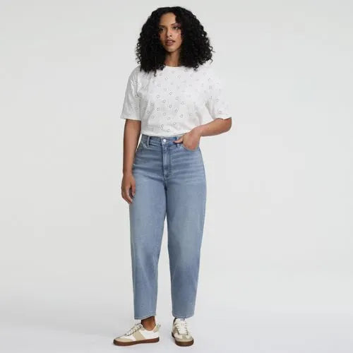 Women's Recover High Rise Barrel Leg Ankle Jeans