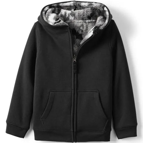Kids Reversible Sherpa Fleece Hoodie
