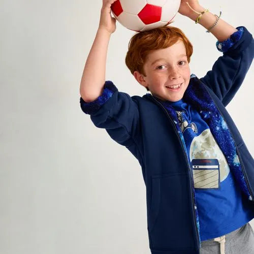 Kids Reversible Sherpa Fleece Hoodie