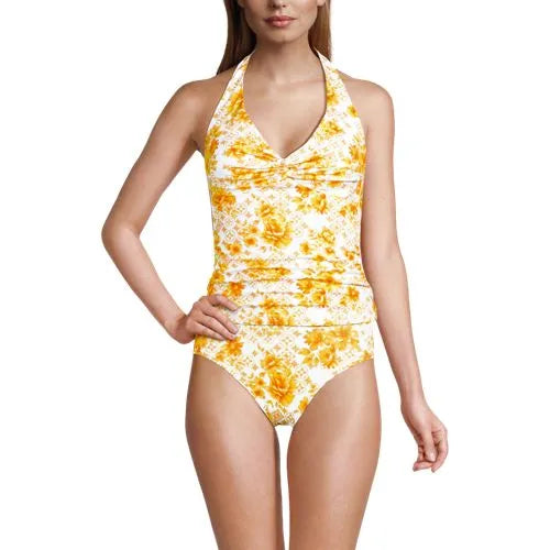 Women's Twist Halter Tankini Top