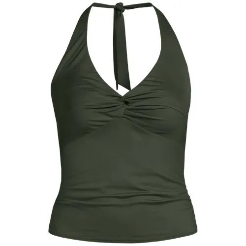 Women's Twist Halter Tankini Top