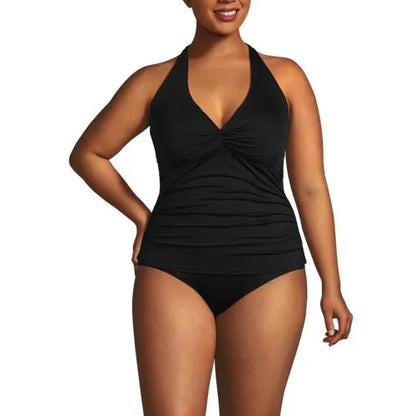 Women's Twist Halter Tankini Top