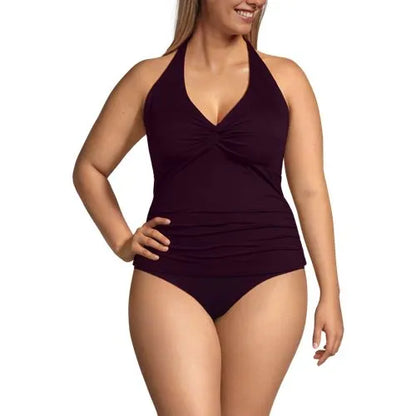 Women's Twist Halter Tankini Top