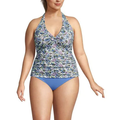 Women's Twist Halter Tankini Top