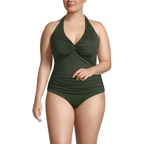 Women's Twist Halter Tankini Top