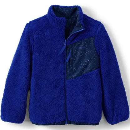 Girls Reversible Fleece Puffer Jacket
