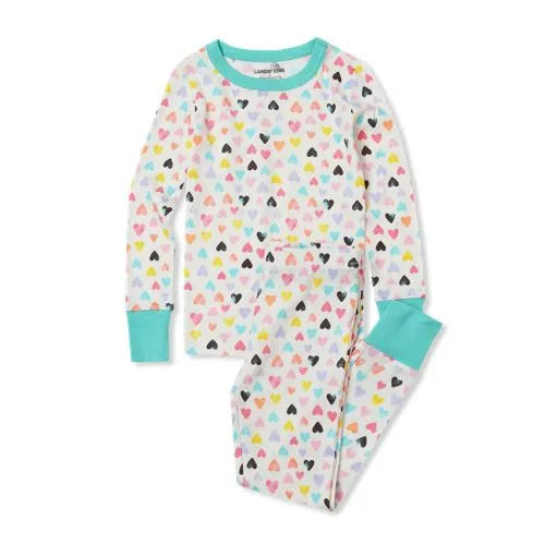 Kids Long Sleeve Top and Bottom Snug Fit Pajama Set
