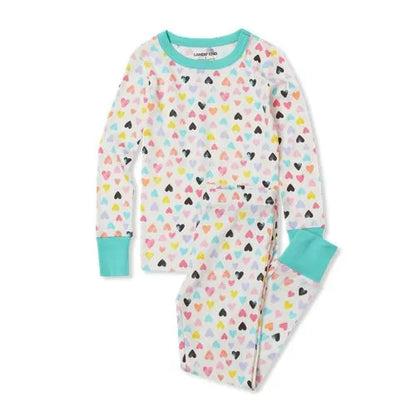 Kids Long Sleeve Top and Bottom Snug Fit Pajama Set