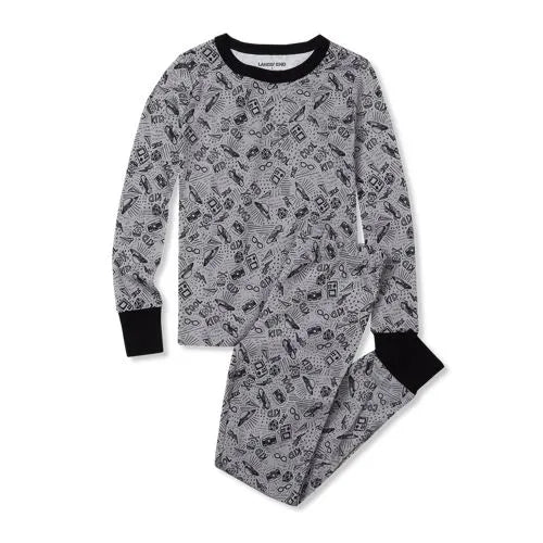 Kids Long Sleeve Top and Bottom Snug Fit Pajama Set