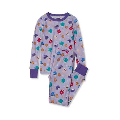 Kids Long Sleeve Top and Bottom Snug Fit Pajama Set