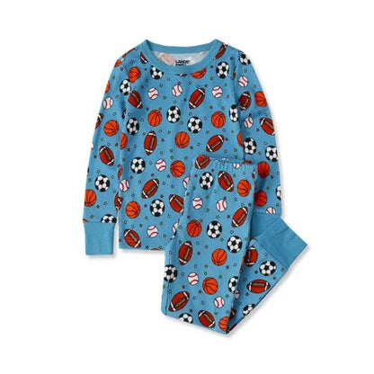 Kids Long Sleeve Top and Bottom Snug Fit Pajama Set